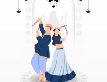 Poster for Sharad Navratri 2025 with devotion, rituals, and fasting guide.